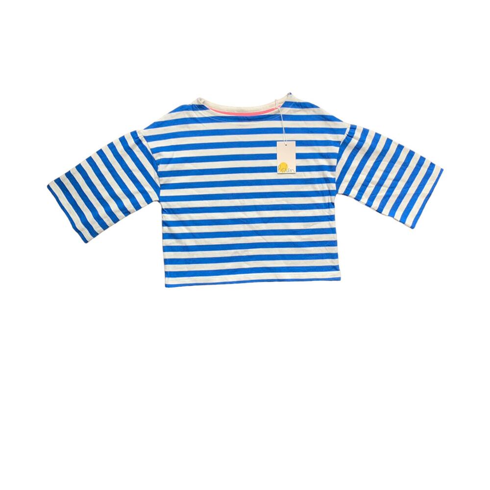 Mini Boden NWT Boden Boat Neck Stripe Shirt 6-7 Years